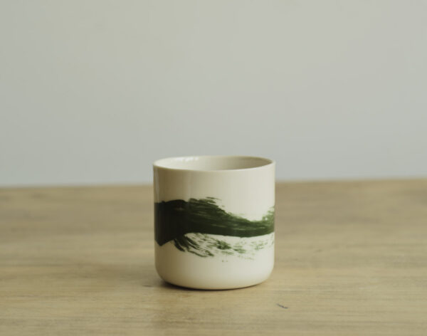Porcelanowa Czarka Zielone Mazy