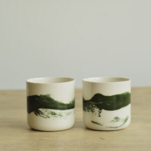 Porcelanowa Czarka Zielone Mazy - obrazek 3
