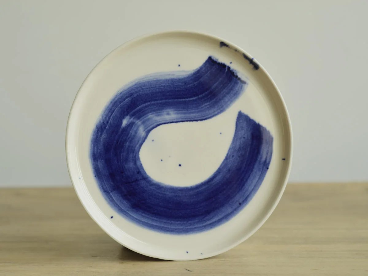 Talerz Niebieskie Mazy